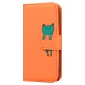 For Samsung Galaxy Note10 Cartoon Buckle Horizontal Flip Leather Phone Case(Orange)