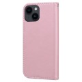 For iPhone 15 Plus Cartoon Buckle Horizontal Flip Leather Phone Case(Pink)