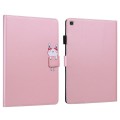 For Samsung Galaxy Tab S5e 10.5 T720 Cartoon Buckle Leather Tablet Case(Rose Gold)