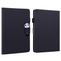For Samsung Galaxy Tab A 10.1 T510 Cartoon Buckle Leather Tablet Case(Black)