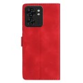 For Motorola Edge 40 Flower Butterfly Embossing Pattern Leather Phone Case(Red)