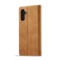 For Samsung Galaxy A24 4G LC.IMEEKE Strong Magnetism Ultra-thin Matte Leather Phone Case(Brown)