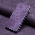 For Infinix Hot 40i RFID Anti-theft Brush Magnetic Leather Phone Case(Purple)