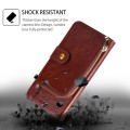 For Realme 12+ 5G Zipper Bag Leather Phone Case(Brown)
