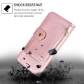 For Realme GT5 Pro 5G Zipper Bag Leather Phone Case(Rose Gold)