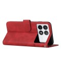 For Xiaomi Redmi K70E Stitching Calf Texture Buckle Leather Phone Case(Red)