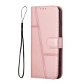 For Xiaomi Redmi K70E Stitching Calf Texture Buckle Leather Phone Case(Rose Gold)