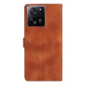 For Xiaomi 13T Flower Butterfly Embossing Pattern Leather Phone Case(Brown)