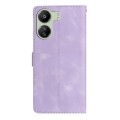 For Xiaomi Redmi 13C 4G Flower Butterfly Embossing Pattern Leather Phone Case(Purple)