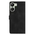 For Xiaomi Redmi 13C 4G Flower Butterfly Embossing Pattern Leather Phone Case(Black)