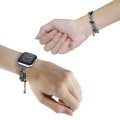 For Apple Watch 5 44mm Pearl Bracelet Metal Watch Band(Black)