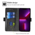 For Realme C65 4G Contrast Color Side Buckle Leather Phone Case(Black + Grey)