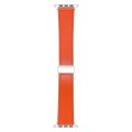 For Apple Watch Ultra 49mm Magnetic Buckle Skin Feel Leather Watch Band(Orange)