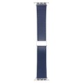 For Apple Watch SE 2022 44mm Magnetic Buckle Skin Feel Leather Watch Band(Dark Blue)