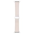 For Apple Watch SE 40mm Magnetic Buckle Skin Feel Leather Watch Band(Apricot)