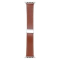For Apple Watch Serie 6 44mm Magnetic Buckle Skin Feel Leather Watch Band(Brown)