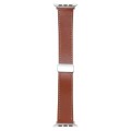 For Apple Watch 42mm Magnetic Buckle Skin Feel Leather Watch Band(Brown)