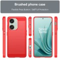 For OnePlus Nord 3 Brushed Texture Carbon Fiber TPU Phone Case(Red)
