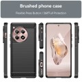 For OnePlus 12R Brushed Texture Carbon Fiber TPU Phone Case(Black)