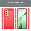 For OnePlus Nord CE4 Brushed Texture Carbon Fiber TPU Phone Case(Red)