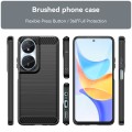 For Honor Play 8T Brushed Texture Carbon Fiber TPU Phone Case(Black)