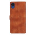 For Samsung Galaxy A04 Core Flower Butterfly Embossing Pattern Leather Phone Case(Brown)