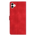 For Samsung Galaxy A04e Flower Butterfly Embossing Pattern Leather Phone Case(Red)
