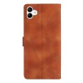For Samsung Galaxy A04e Flower Butterfly Embossing Pattern Leather Phone Case(Brown)