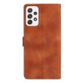 For Samsung Galaxy A32 4G Flower Butterfly Embossing Pattern Leather Phone Case(Brown)