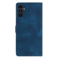 For Samsung Galaxy A54 5G Flower Butterfly Embossing Pattern Leather Phone Case(Blue)