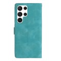 For Samsung Galaxy S24 Ultra 5G Flower Butterfly Embossing Pattern Leather Phone Case(Sky Blue)