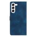 For Samsung Galaxy S24+ 5G Flower Butterfly Embossing Pattern Leather Phone Case(Blue)