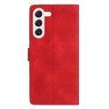 For Samsung Galaxy S24 5G Flower Butterfly Embossing Pattern Leather Phone Case(Red)