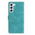 For Samsung Galaxy S24 5G Flower Butterfly Embossing Pattern Leather Phone Case(Sky Blue)
