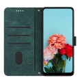 For Xiaomi Redmi Note 13 Pro Skin Feel Stripe Pattern Leather Phone Case with Long Lanyard(Green)