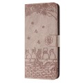 For Samsung Galaxy S24 Cat Embossing Pattern Leather Phone Case with Lanyard(Grey)