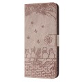 For Samsung Galaxy S24 Ultra Cat Embossing Pattern Leather Phone Case with Lanyard(Grey)