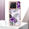 For Xiaomi 13T/13T Pro Electroplating IMD TPU Phone Case(Purple Flower)