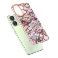 For Xiaomi Redmi 13C 4G Electroplating IMD TPU Phone Case(Pink Scales)