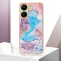 For Xiaomi Redmi 13C 4G Electroplating IMD TPU Phone Case(Blue Marble)