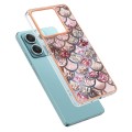 For Xiaomi Redmi Note 13 5G Global Electroplating IMD TPU Phone Case(Pink Scales)