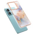 For Xiaomi Redmi Note 13 5G Global Electroplating IMD TPU Phone Case(White Marble)