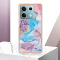 For Xiaomi Redmi Note 13 5G Global Electroplating IMD TPU Phone Case(Blue Marble)