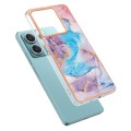 For Xiaomi Redmi Note 13 5G Global Electroplating IMD TPU Phone Case(Blue Marble)