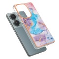 For Xiaomi Redmi Note 13 Pro 4G Global Electroplating IMD TPU Phone Case(Blue Marble)