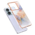 For Xiaomi Redmi Note 13 Pro 5G Global Electroplating IMD TPU Phone Case(White Marble)