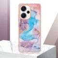 For Xiaomi Redmi Note 13 Pro+ 5G Electroplating IMD TPU Phone Case(Blue Marble)