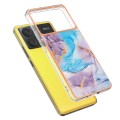 For Xiaomi Poco X6 Pro Electroplating IMD TPU Phone Case(Blue Marble)