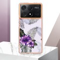 For Xiaomi Redmi K70E Electroplating IMD TPU Phone Case(Purple Flower)