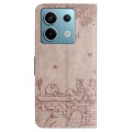 For Xiaomi Redmi Note 13 Pro 5G Cat Embossing Pattern Leather Phone Case with Lanyard(Grey)